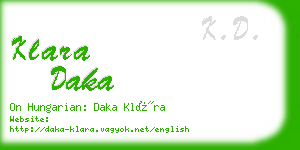 klara daka business card